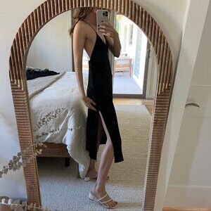 Reformation Jax Midi Slit Dress | Black Size 0